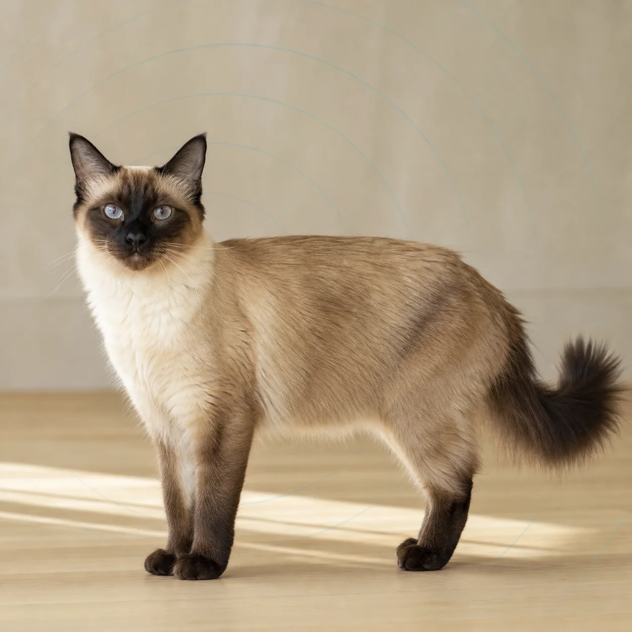 Balinese kedi için doğal ışıkta hazırlanmış temsili tanıtım portresi