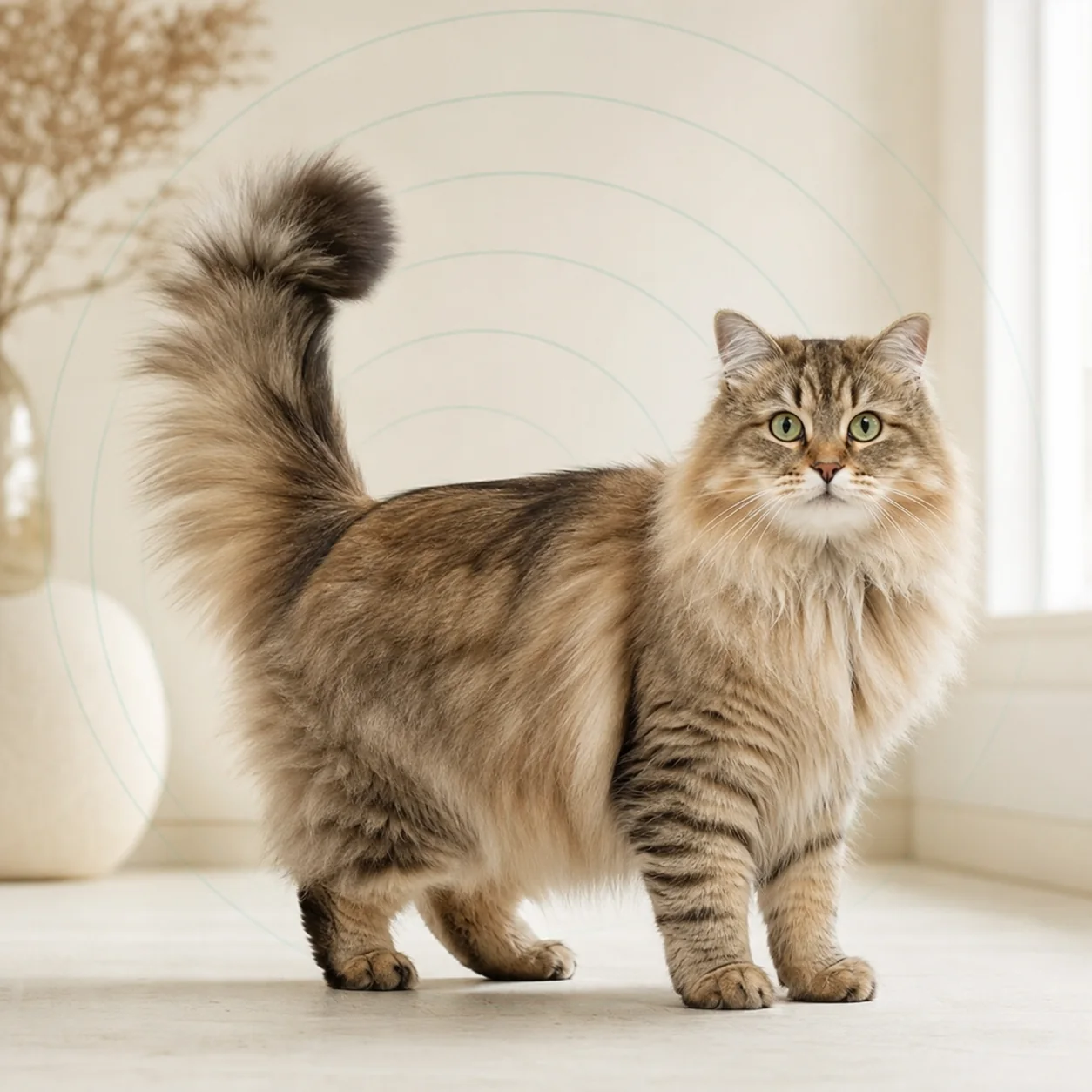 Sibirya Kedisi kedi için doğal ışıkta hazırlanmış temsili tanıtım portresi