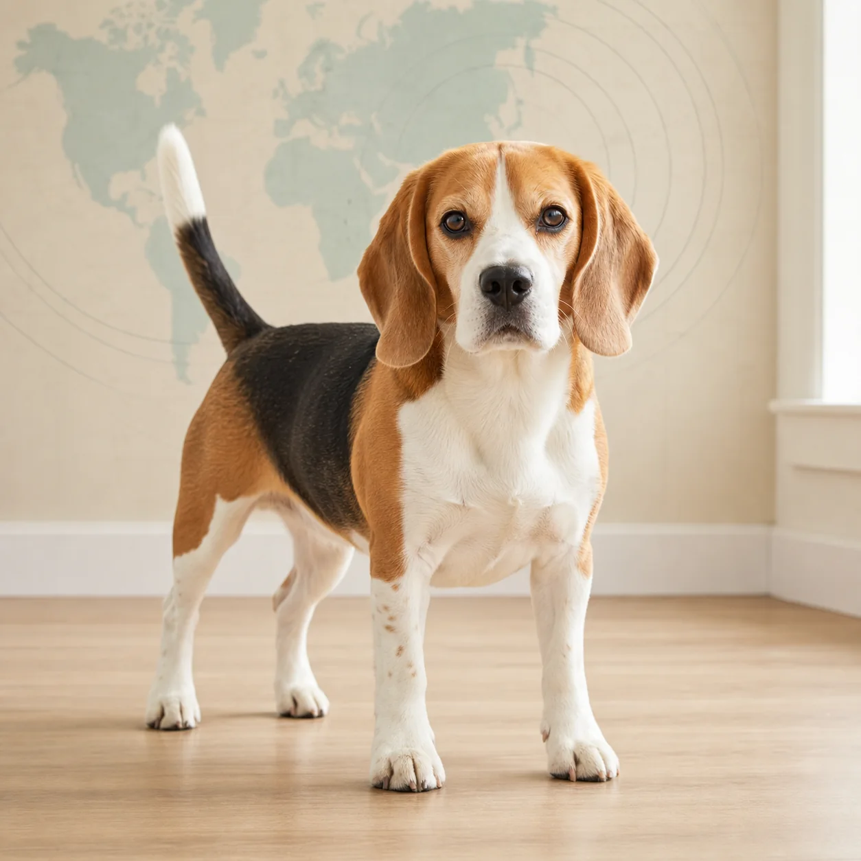 Beagle köpek için doğal ışıkta hazırlanmış temsili tanıtım portresi