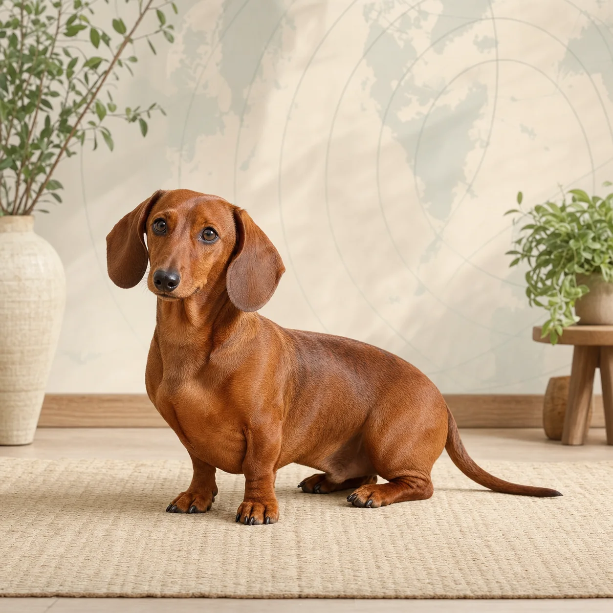 Dachshund köpek için doğal ışıkta hazırlanmış temsili tanıtım portresi