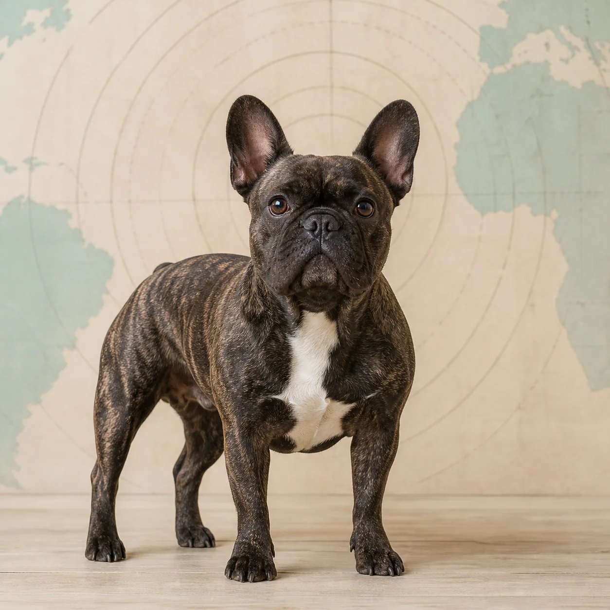 French Bulldog köpek için doğal ışıkta hazırlanmış temsili tanıtım portresi