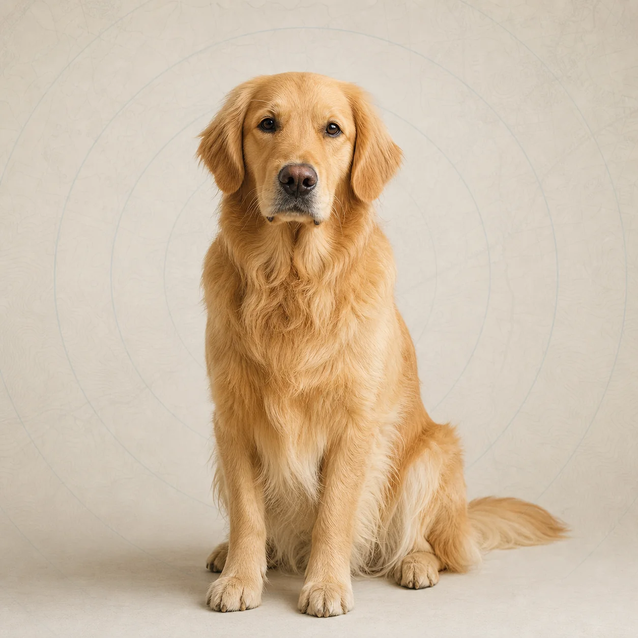 Altın renkli Golden Retriever köpeğin doğal portresi
