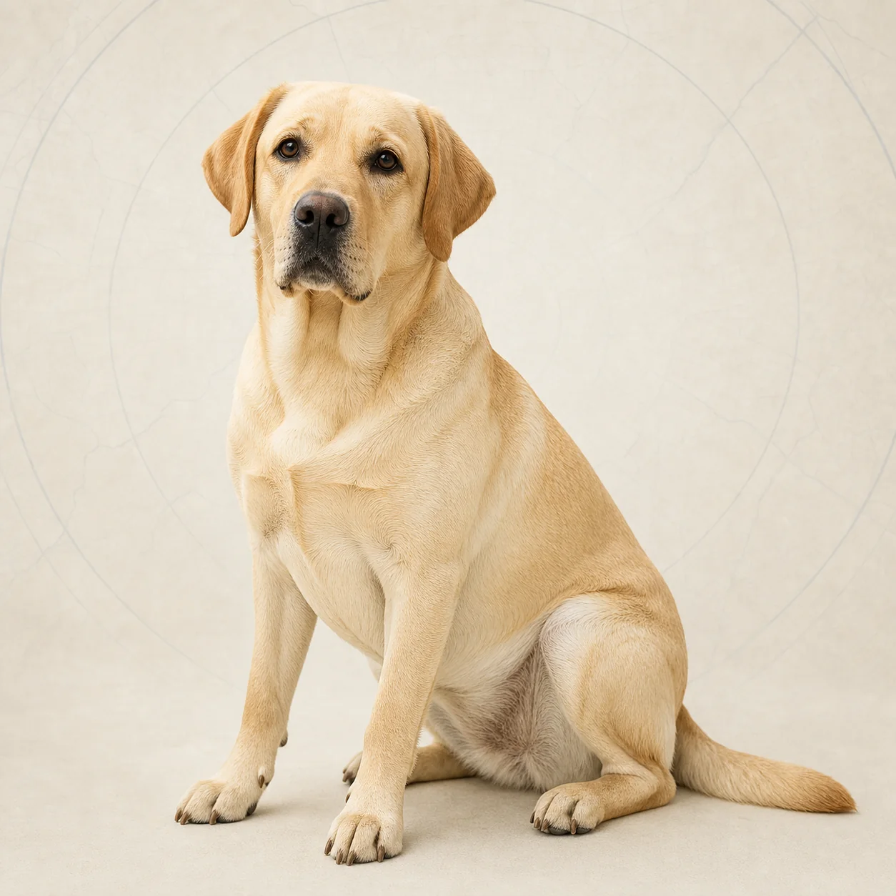 Sarı Labrador Retriever köpeğin doğal ışıkta portresi