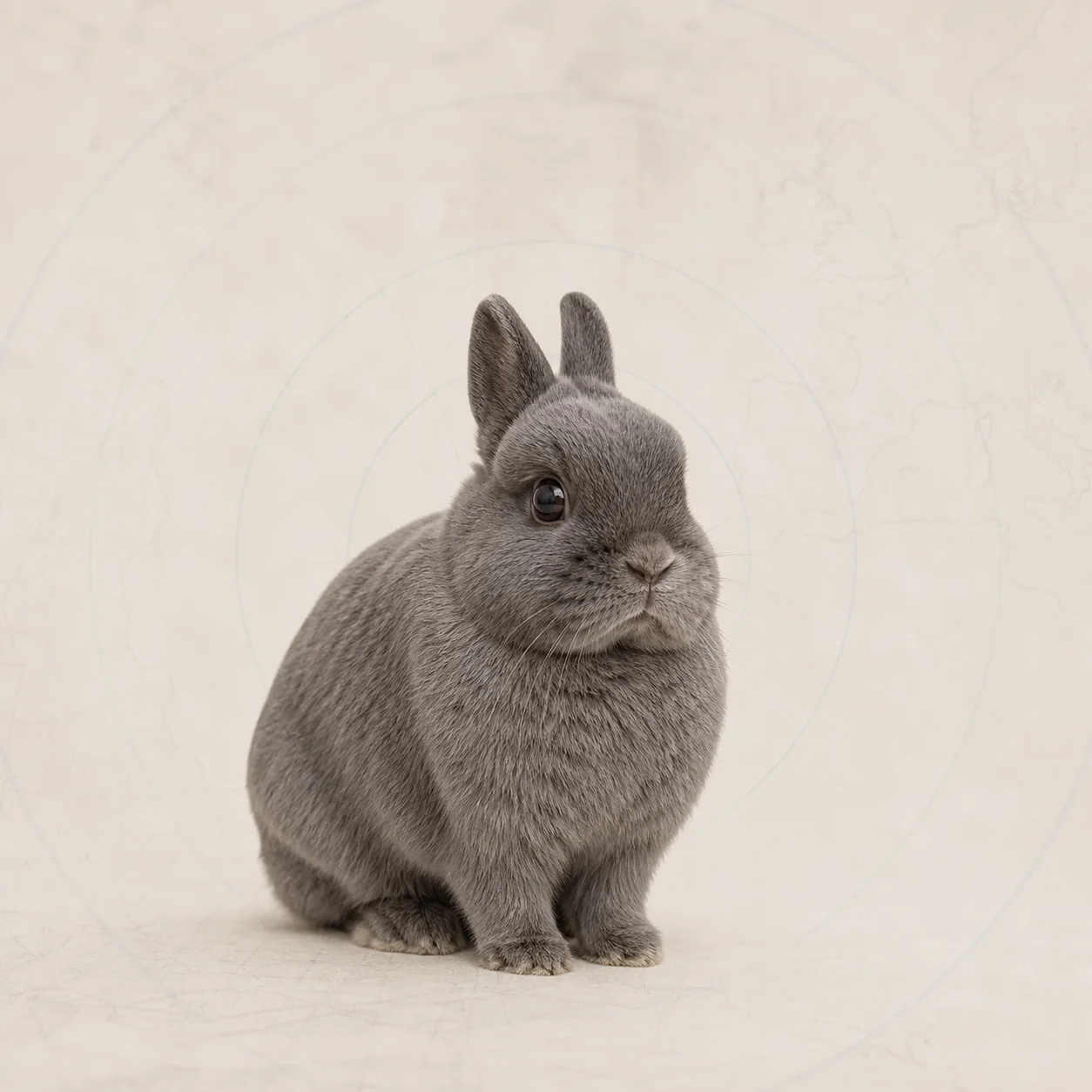 Kısa dik kulaklı Netherland Dwarf tavşan portresi