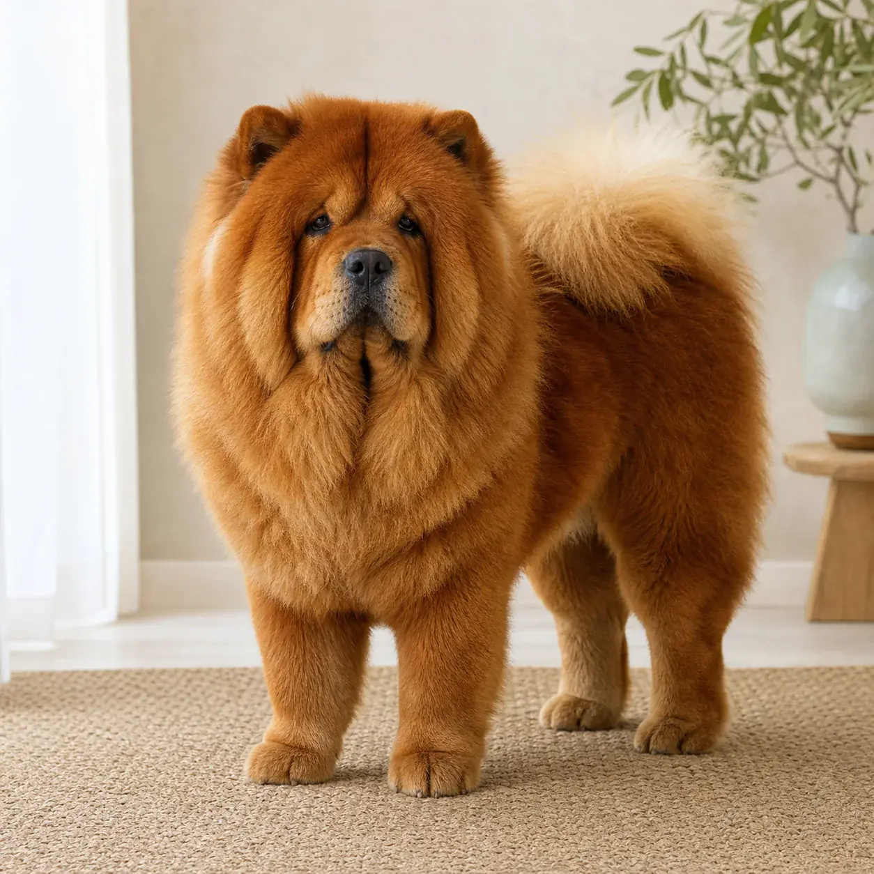 Chow Chow köpek için doğal ışıkta hazırlanmış temsili tanıtım portresi