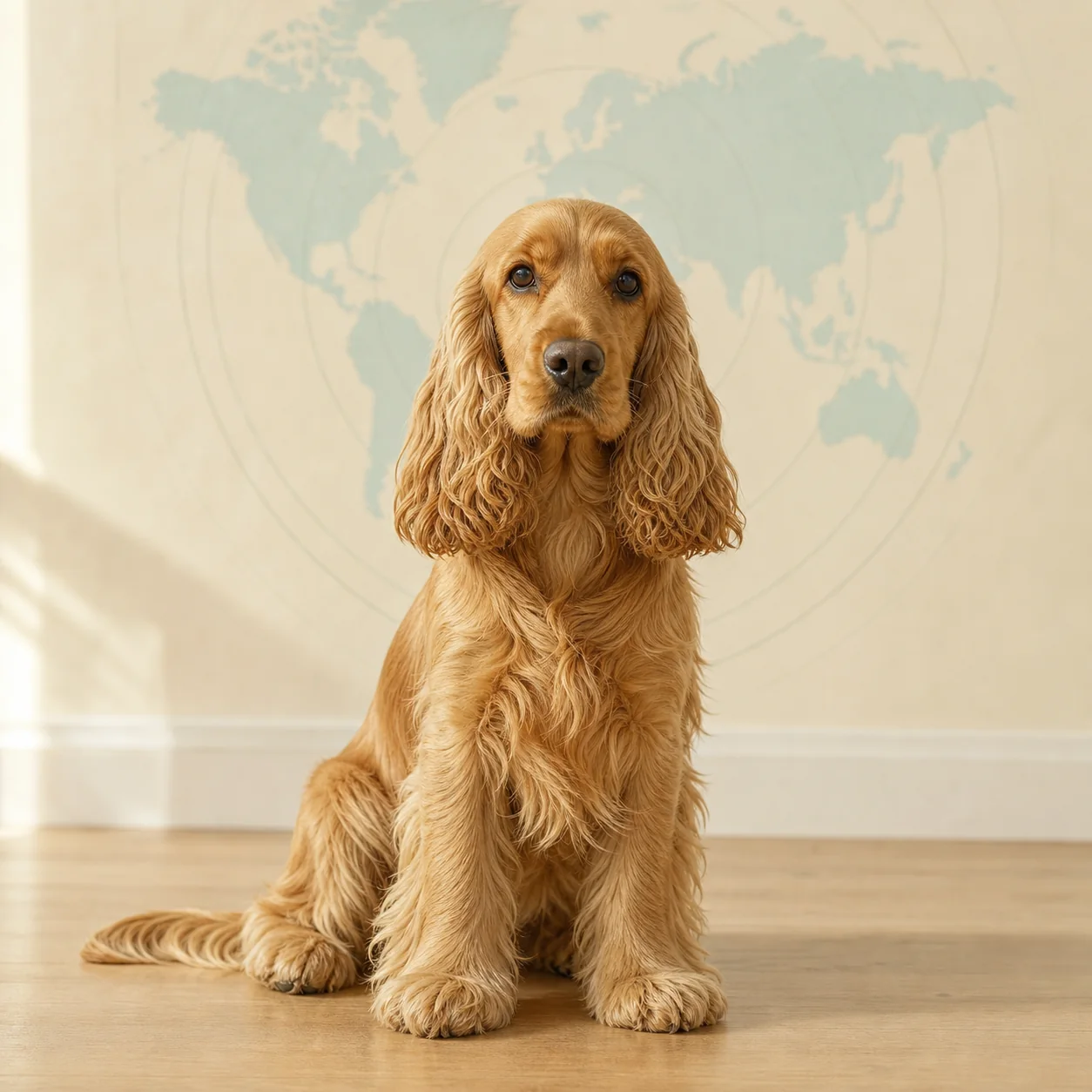 English Cocker Spaniel köpek için doğal ışıkta hazırlanmış temsili tanıtım portresi